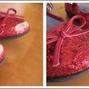 Glitter Shoe Fix with Mod Podge