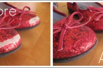 Glitter Shoe Fix with Mod Podge