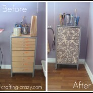IKEA Office Drawer Makeover {Mod Podge}